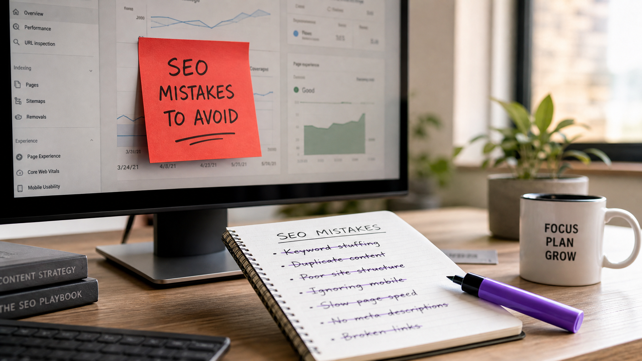 Checklist de errores SEO frecuentes que hacen invisible tu negocio